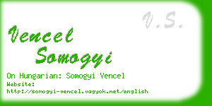 vencel somogyi business card